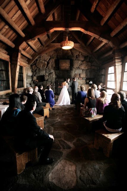 this is just SOOO amazing! Cabin rustic barn wedding pews wood ceremony