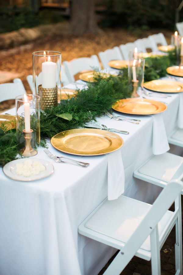 Gold and Green Wedding Table