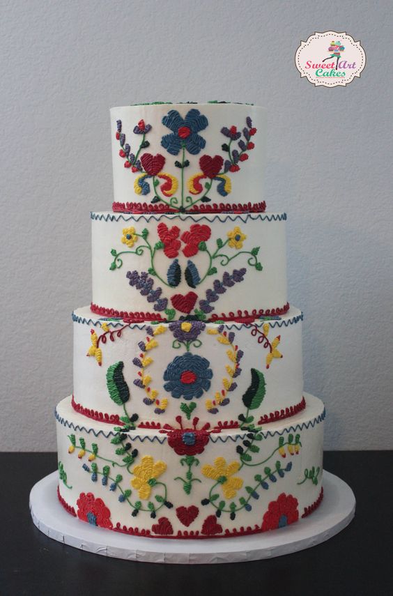 #Mexican #Embroidery #WeddingCake