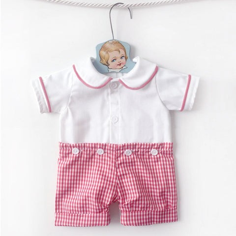 gingham baby clothes