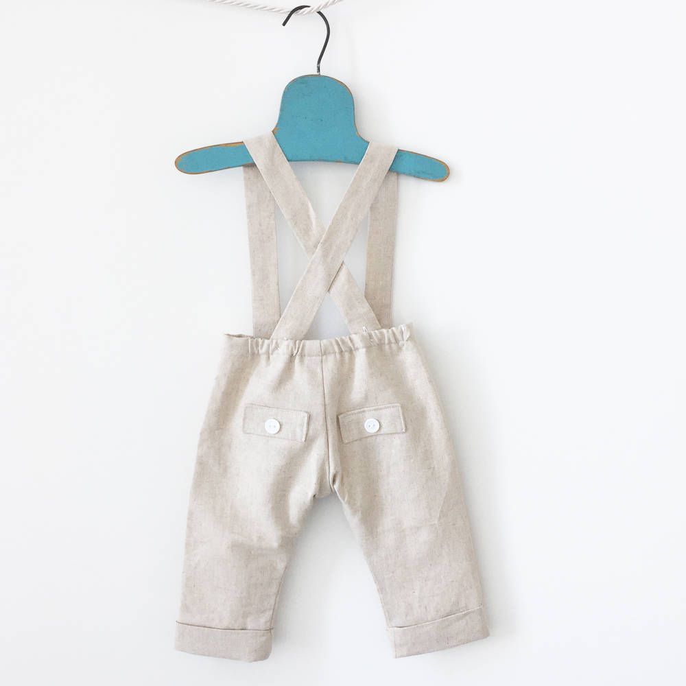 Mabel Handmade Natural Baby Linen Pants