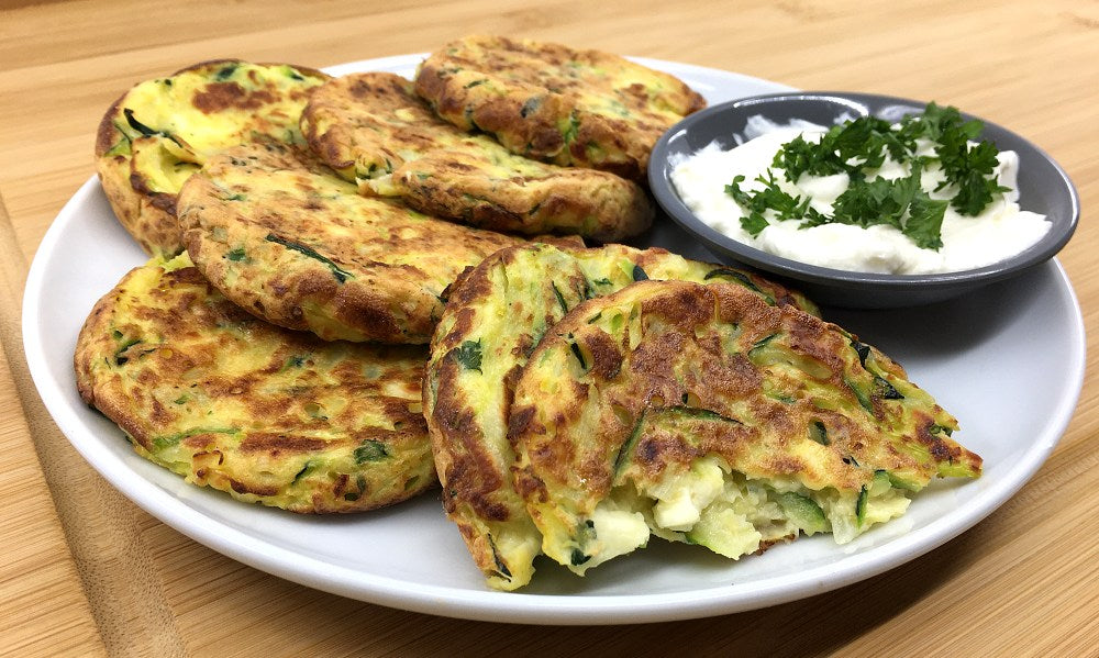 Zucchini & Haloumi Fritters Pie Maker Recipe