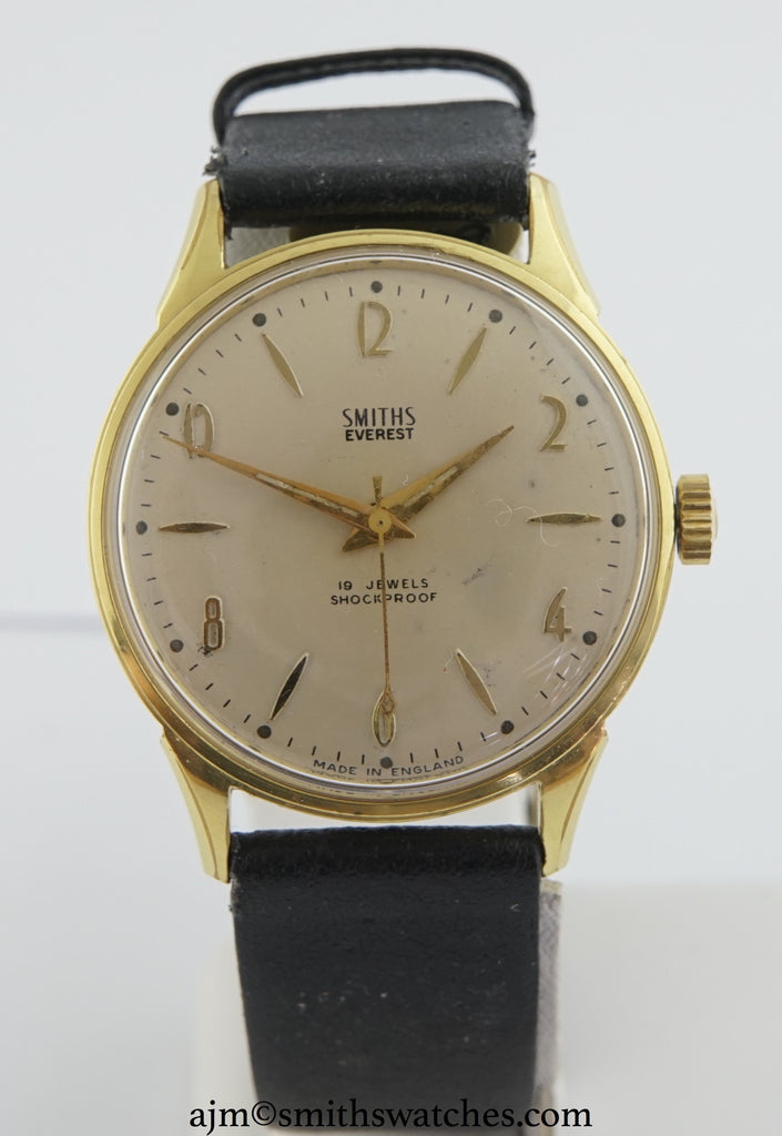 EVEREST SMITHS GOLD PLATED 19 JEWEL SMITHS MADE IN ENGLAND WRISTWATCH ...