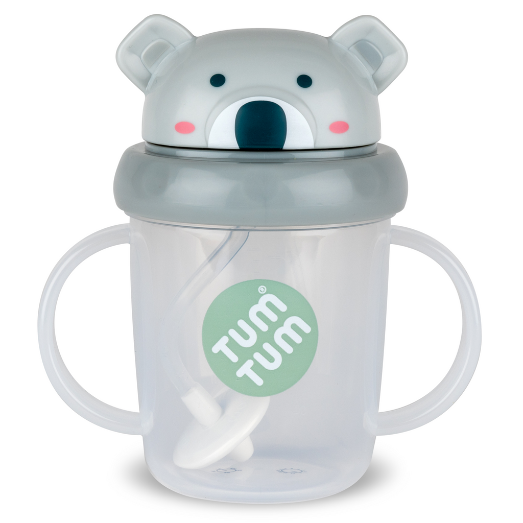 Zoli Bot Weighted Straw Sippy Cup - Ash Grey