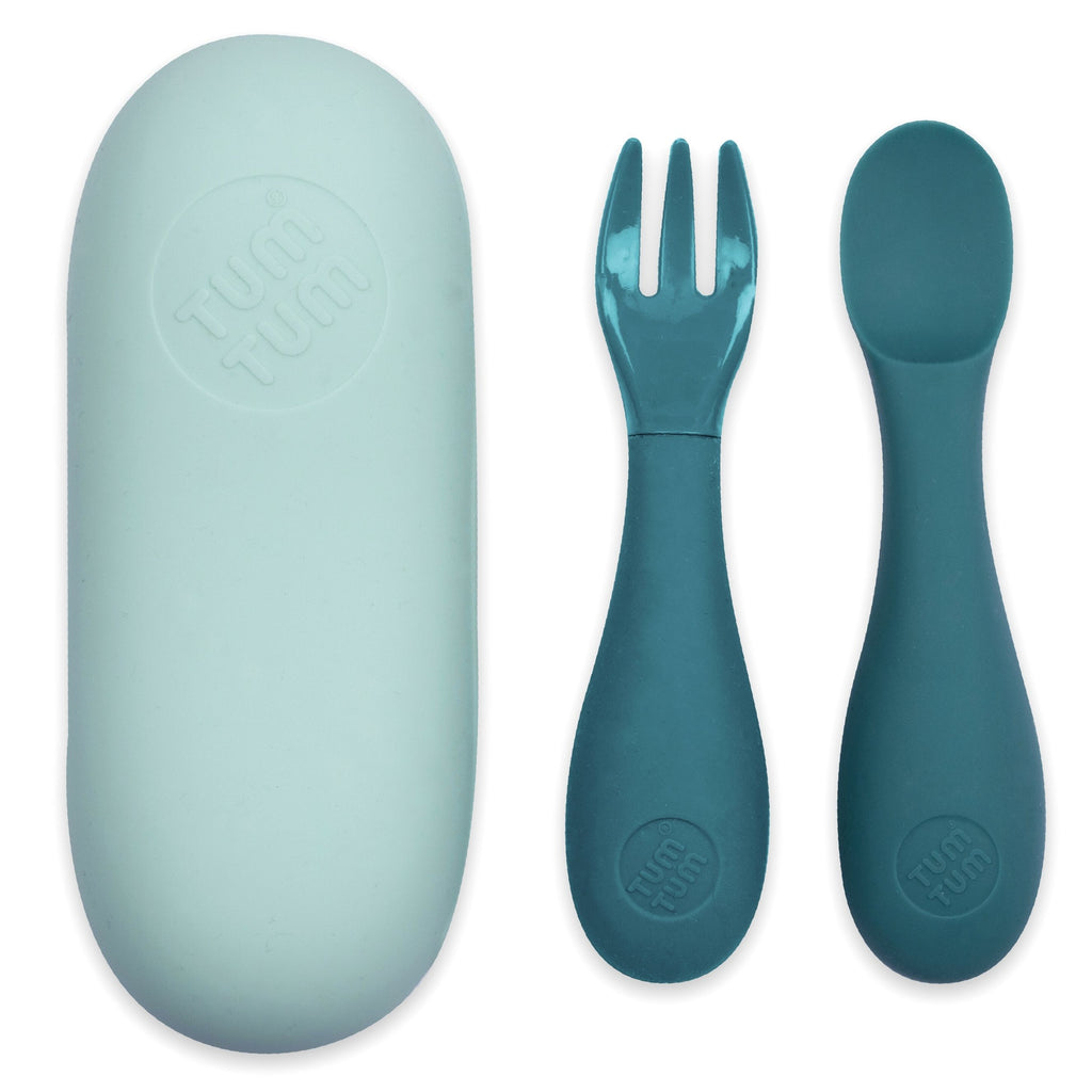 10-Piece Silicone Baby Feeding Set - Blue – thelittleroom