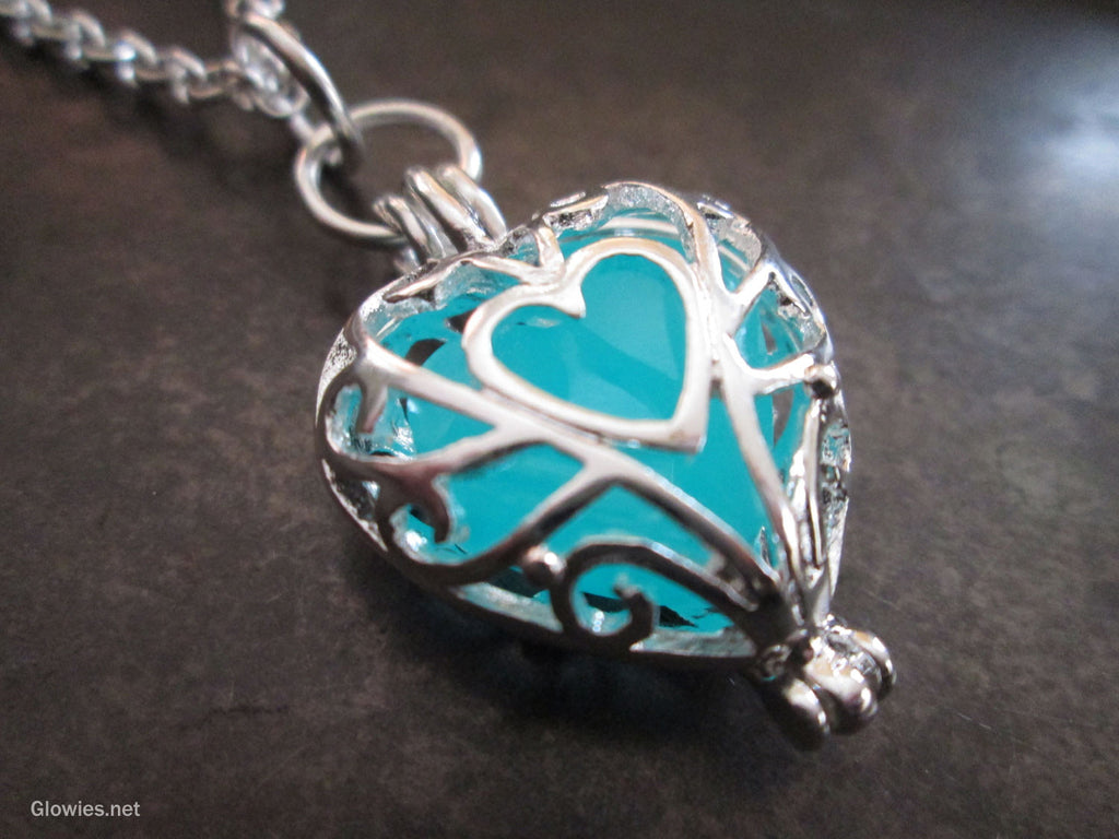 glowing heart necklace