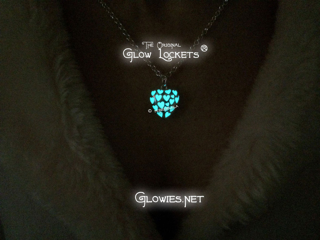 glowing heart necklace