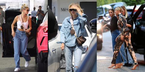 Louis Vuitton New Wave Bum Bag worn by Hailey Baldwin Los Angeles