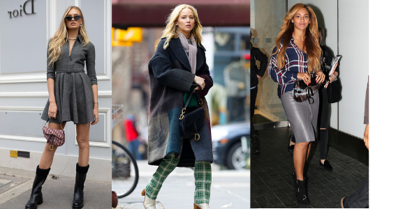 Romee Strijd, Jennifer Lawrence, Beyoncé z Dior Saddle bag