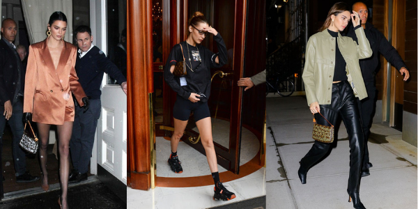 Kylie Jenner i Bella Hadid z Louis Vuitton Pochette Akcesoria Graffiti