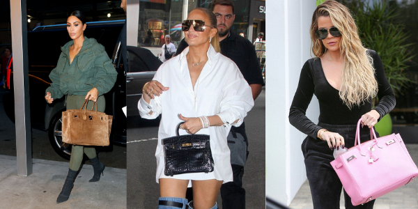 Kim Kardashian, Jennifer Lopez i Khloe Kardashian z Hermès Birkin
