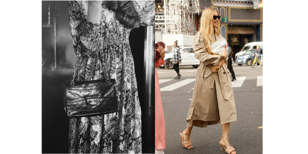 Chanel Säsong flap bag och Burberry Trenchcoat