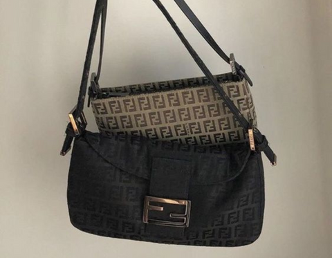 Fendi Baguette Black Bag Etoile Luxury Vintage