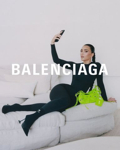 Kim Kardashian with the Balenciaga Le Cagole Bag 