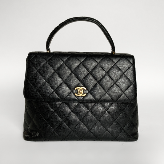 Chanel Vintage Chanel Black Lambskin Leather Mini CC Logo Flap Bag