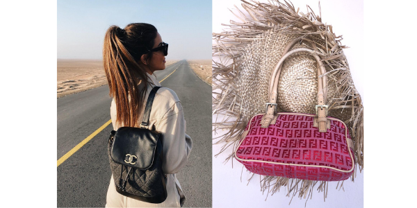 Chanel backpack and Fendi shoulder bag