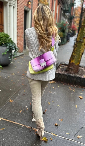The Fendi x Sarah Jessica Parker Pink Sequin Baguette Bag Is