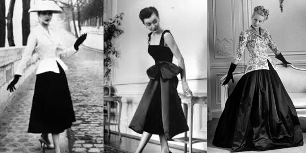 Les looks, toujours célèbres, du "New Look", la première collection de Christian Dior.