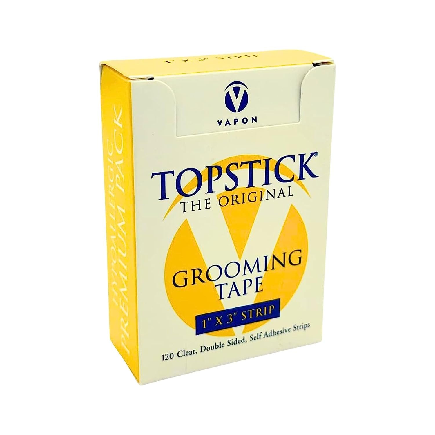 Vapon Topstick - The Original Men's Grooming Tape - 50 Count 1/2 x 3