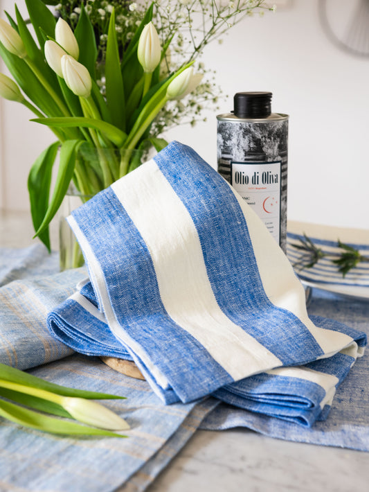 Shop the Garnier-Thiebaut Hydrangea Blue Kitchen Towel at Weston Table