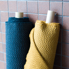 Merchant & Mills Tottorri Cross Mustard and Navy Japanese Seersucker