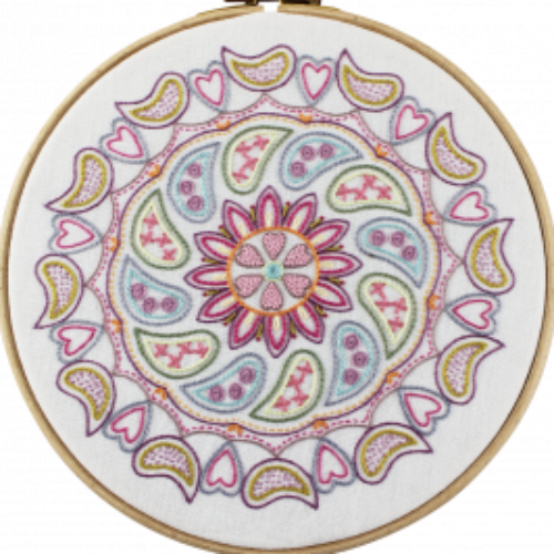 Un Chat Dans L Aiguille Mandala No 1 Embroidery Kit
