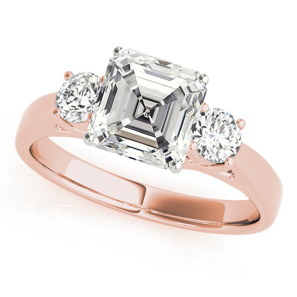Trinity Asscher Engagement Ring