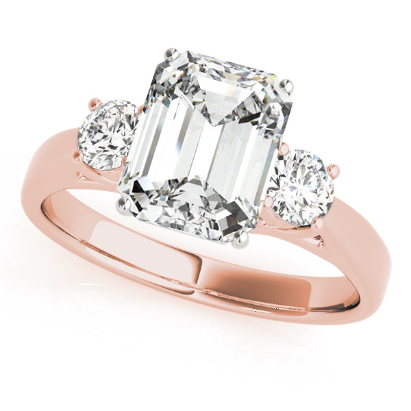 Trinity Emerald Engagement Ring
