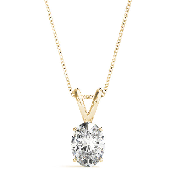 Exceptional Oval Solitaire Pendant (1/2 ct. tw.)