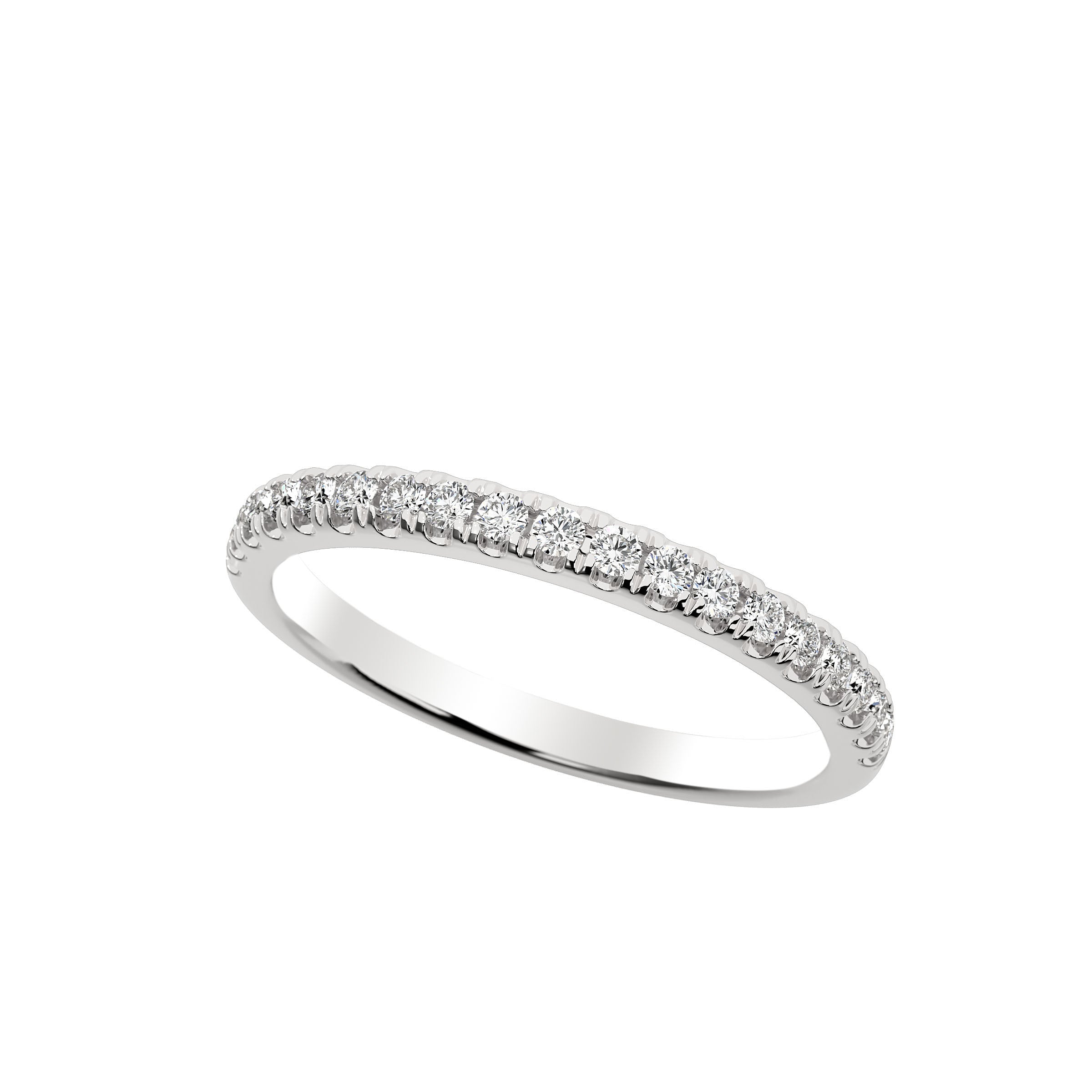 1/3 Ct. T.W. GH-SI Split Prong pavé Straight Band