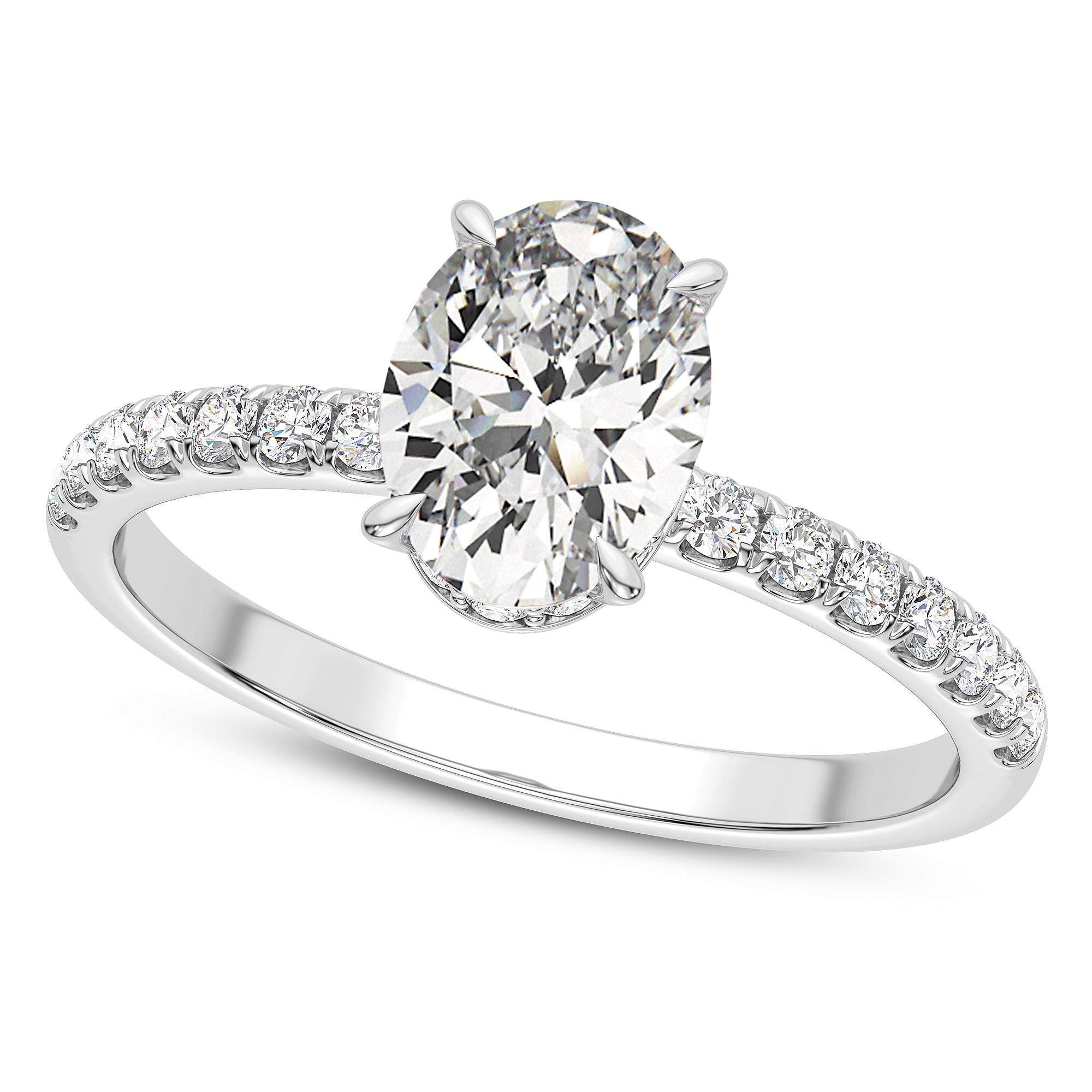 Preeti Oval Engagement Ring