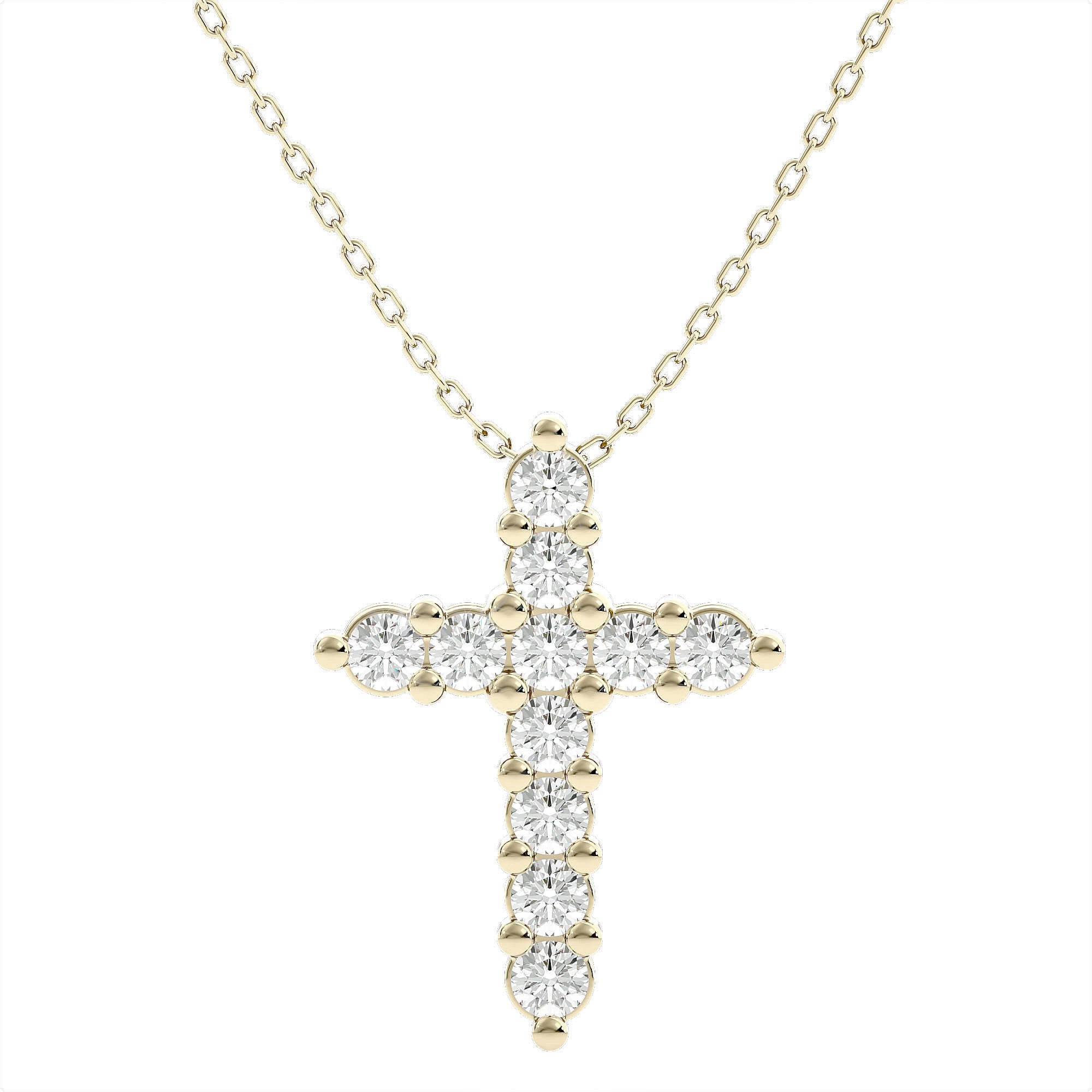 Dynamic Diamond Cross Pendant