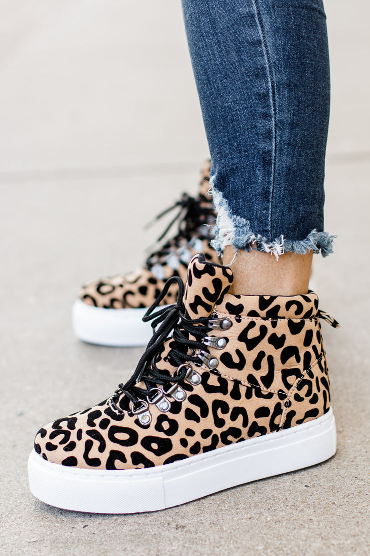 plateau sneakers leopard