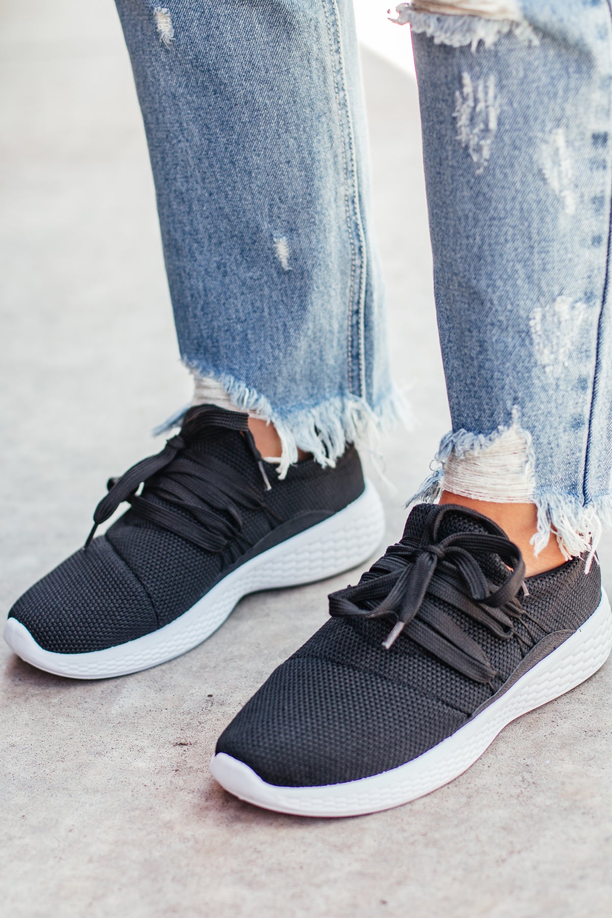 knit lace up sneakers