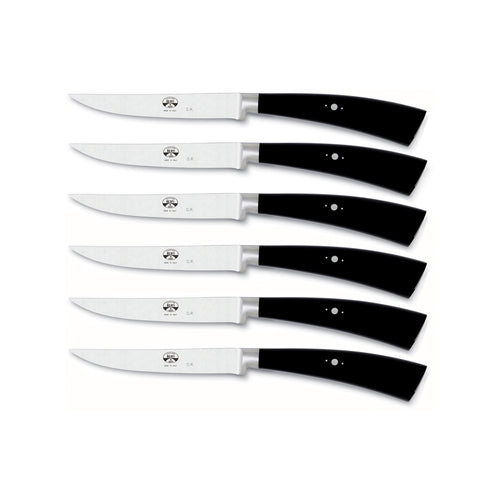 Black Lucite Kitchen Knife Set, 7 Knives – Collecto