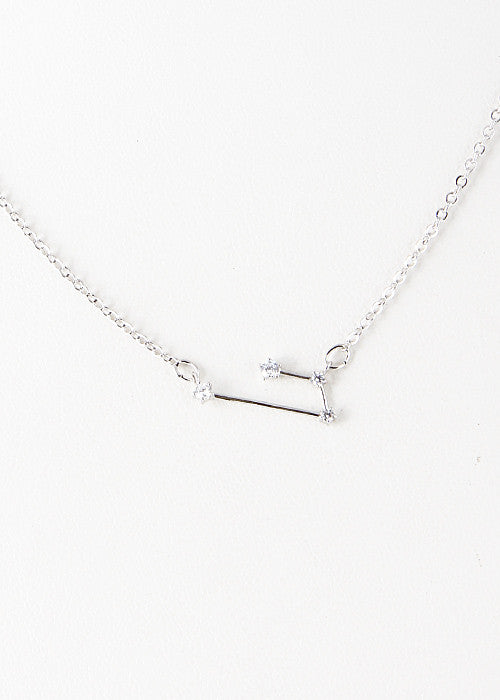 Aries Constellation Zodiac Necklace (03/21-04/20) - As seen in R