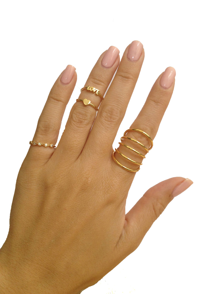 Gold Spiral Ring – Jewel Candy