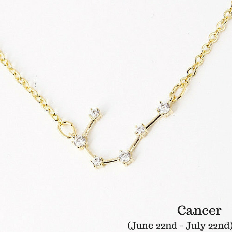 Cancer Constellation Zodiac Necklace 