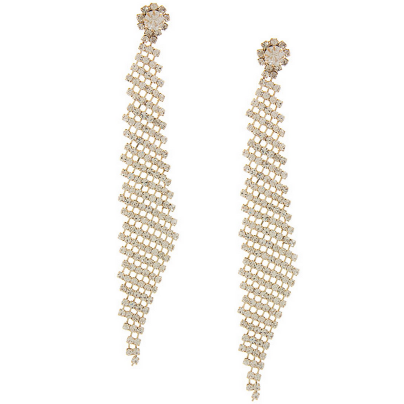 Crystal Fishnet Earrings (As seen in Life & Style and First for Women ...