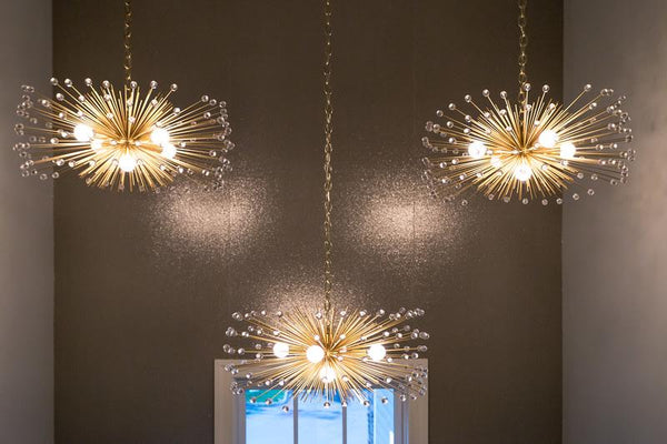 beaded urchin chandelier hanging chain ceiling light