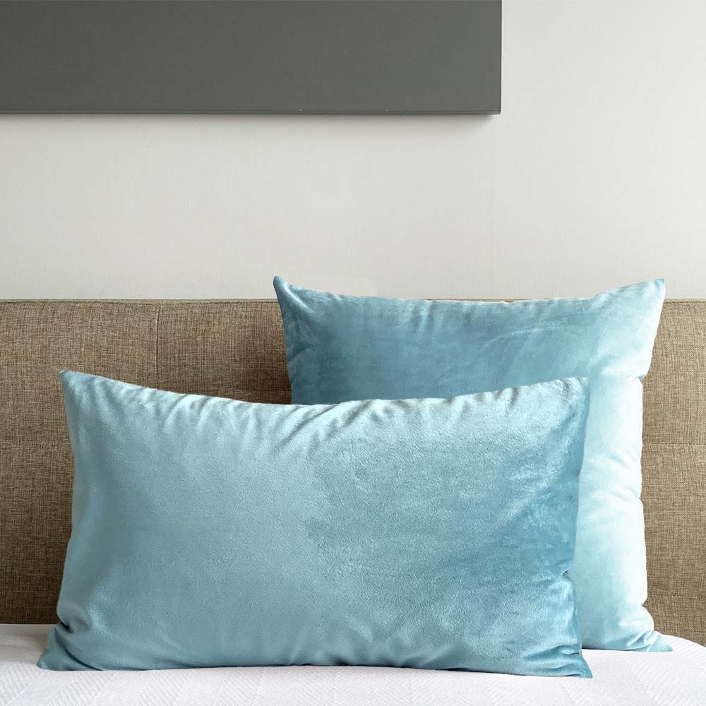 teal velvet pillow