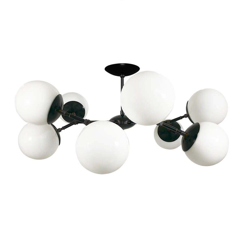 black globe flush mount light