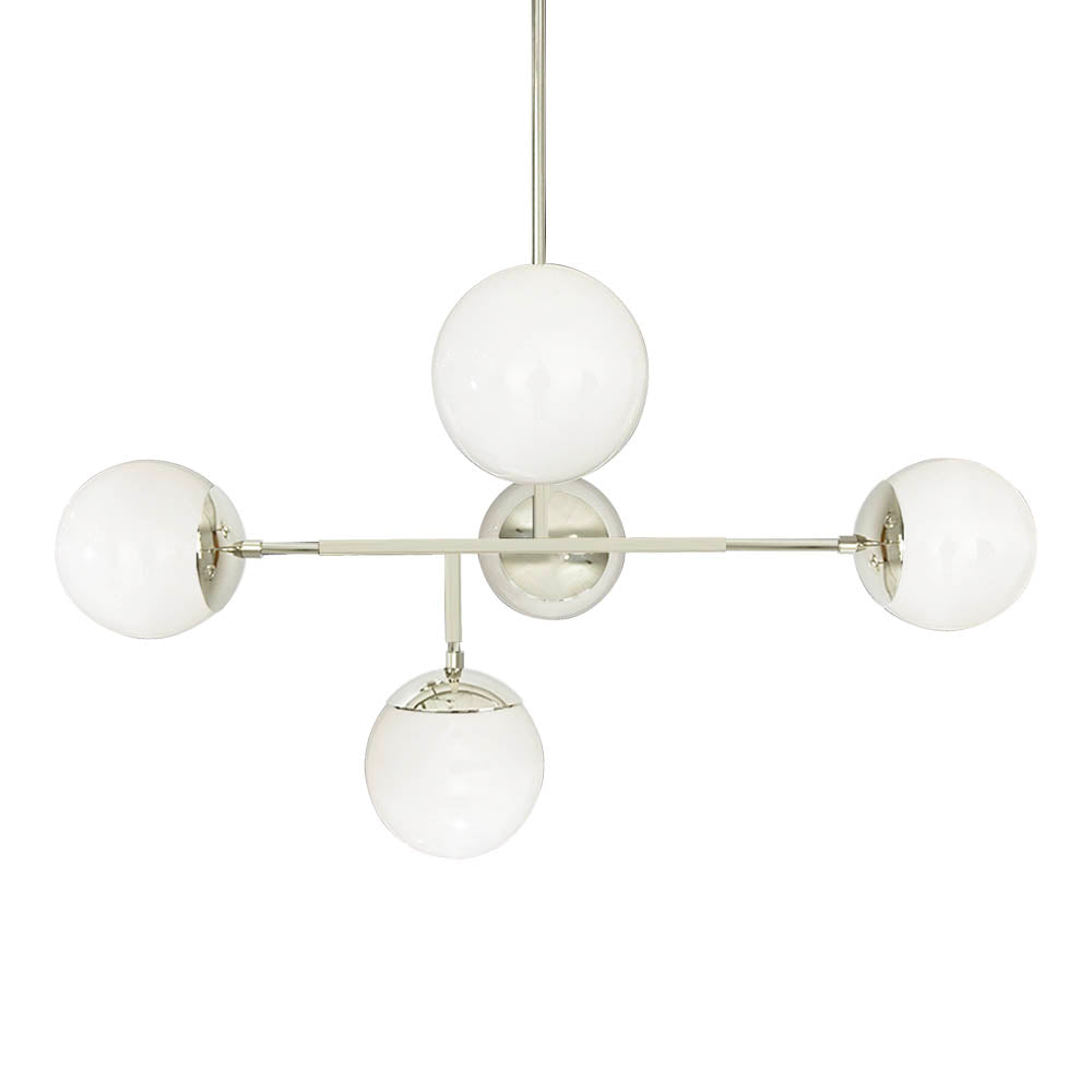 nickel prisma globe chandelier lighting by dutton brown mid century ...