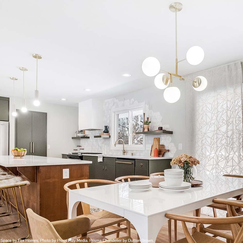 dining room orb chandelier