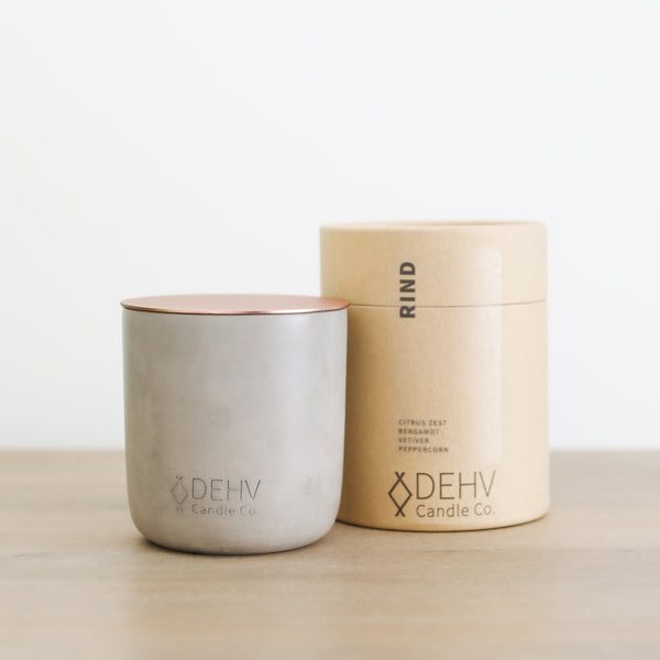 Rind Grey Soy Wax Candle | H+E Goods Company