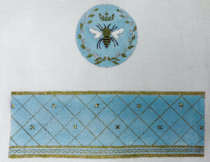 FS-R-17b Queen Bee Round Hinged Box - Blue
