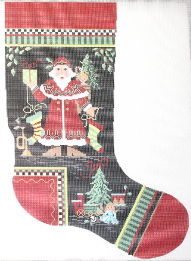 KCN164ST Santa the Fly-Fisherman Stocking – The Enriched Stitch