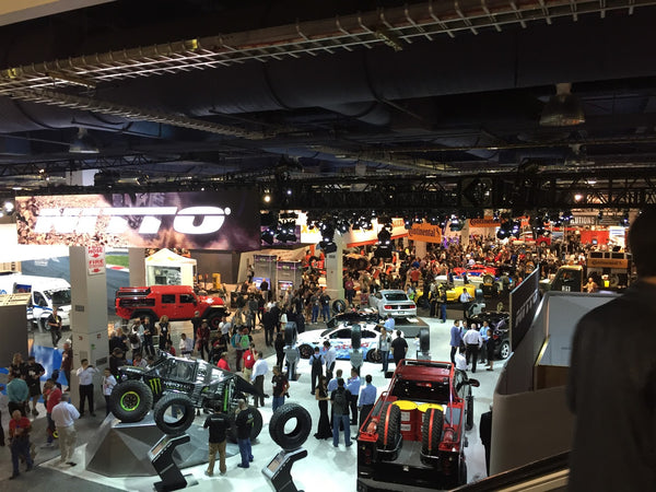 View over tradeshow hall at SEMA Las Vegas 2015