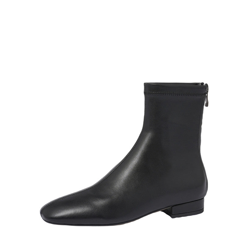 Platform Sock Boots | Square Toe Ankle Boots | FY Zoe