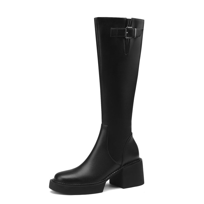 Zayas Knee High Boots Black